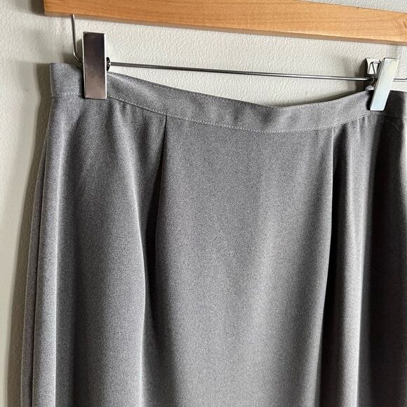 Vintage Paul Harris 90s Gray Maxi Pencil Skirt | Career Minimalist Size 6 - Picture 3 of 8